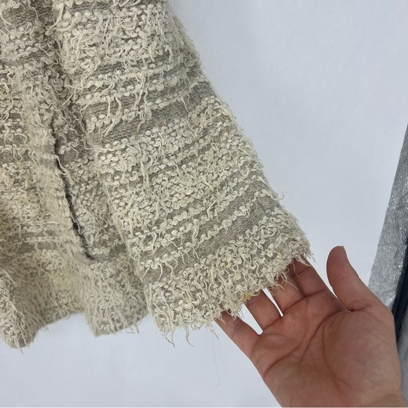Free People Cream and Tan Teddy Jacket Cardigan - Picture 9 of 9